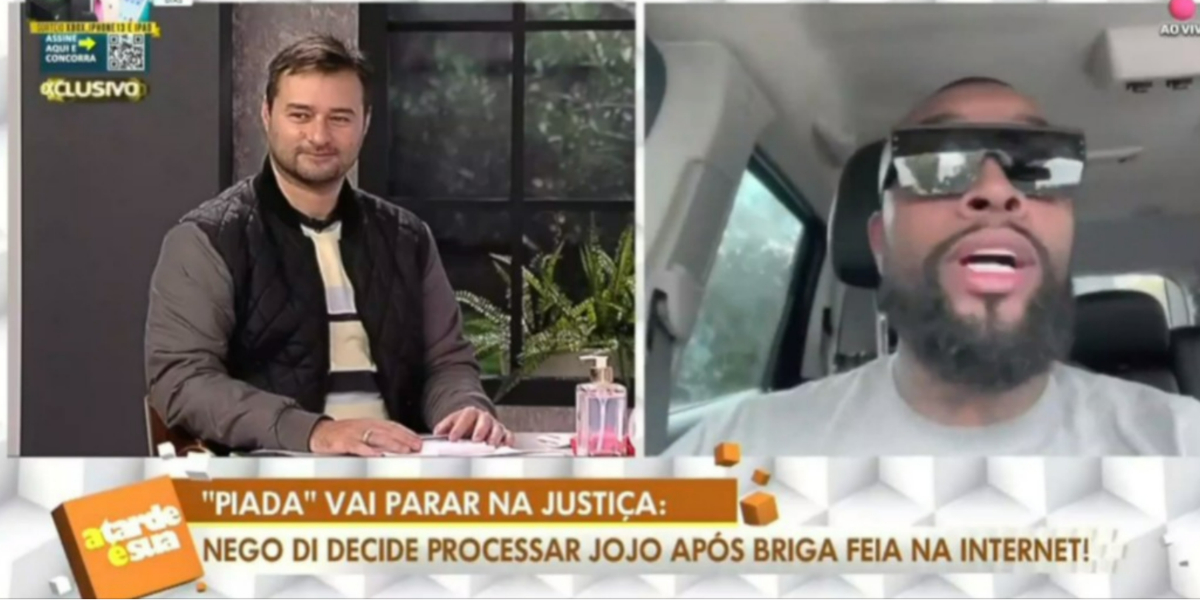 Alessandro Lo-Bianco mostrou vídeo de Nego Di (Foto: Reprodução/RedeTV!)