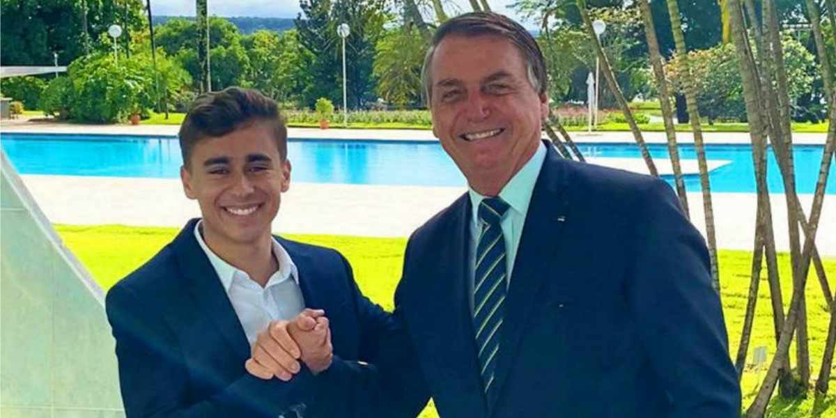 Nikolas Ferreira e o presidente Jair Bolsonaro (Foto: Reprodução/Instagram)