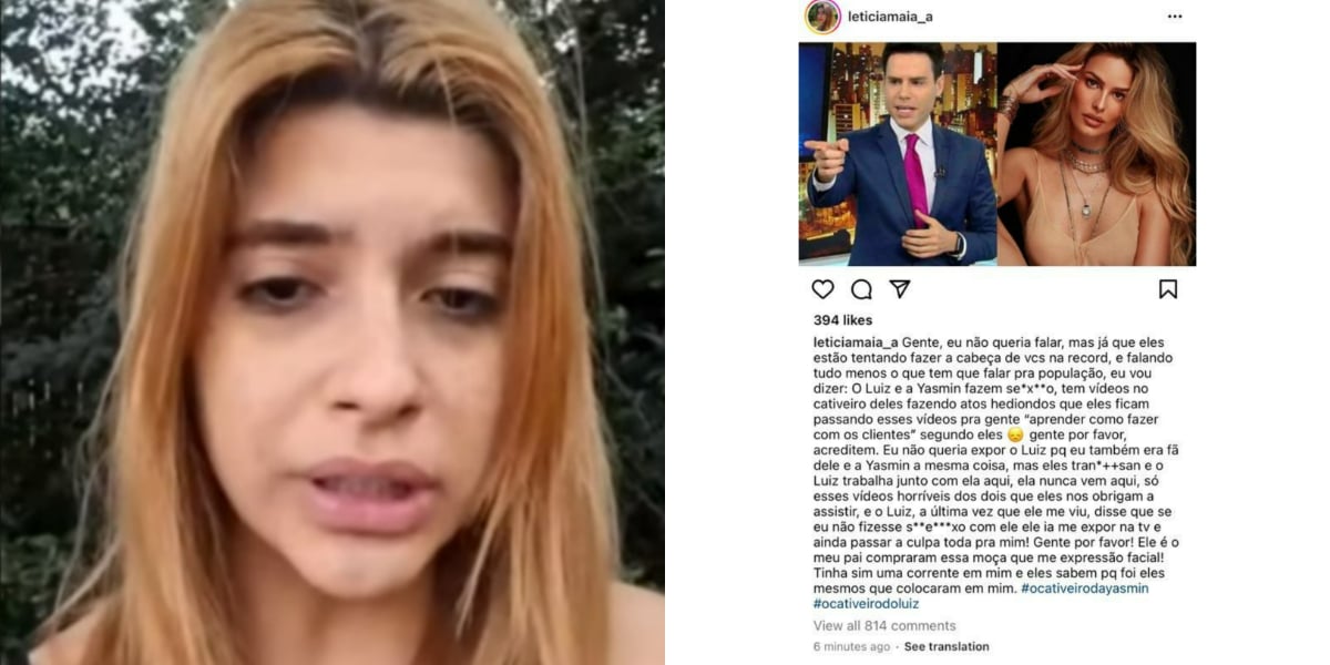 A brasileira Leticia Maia fez graves acusações contra Luiz Bacci e Yasmin Brunet (Foto: Reprodução/Instagram)