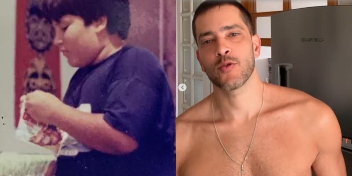 Bento Ribeiro, ator da Globo que já pesou 140kg, surgiu nas redes sociais exibindo corpo musculoso e bem diferente - Reprodução