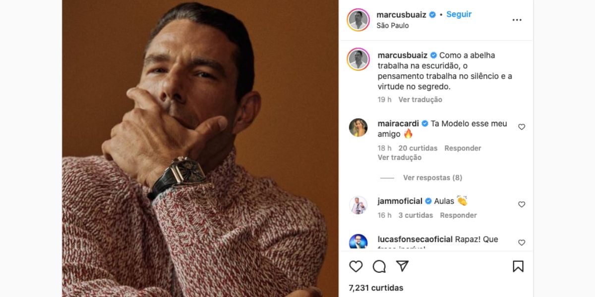 Marcus Buaiz compartilha mensagem enigmática após foto de Wanessa Camargo e Dado Dolabella (Reprodução)