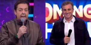 Faustão confessa que não assiste Luciano Huck (Montagem: Divulgação Band/Globo)