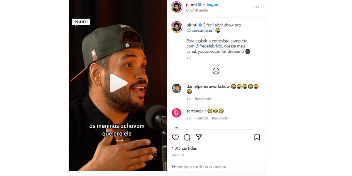 Fred fala sobre Luan Santana