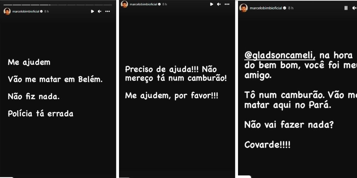 Marcelo Bimbi teria escrito pedido de socorro no Instagram