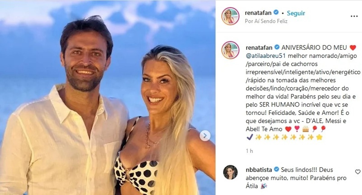 Contratada da Band faz declaração de amor ao namorado famoso