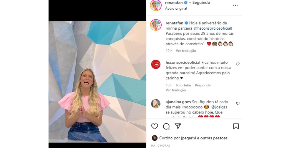 Renata Fan publica vídeo com declaração