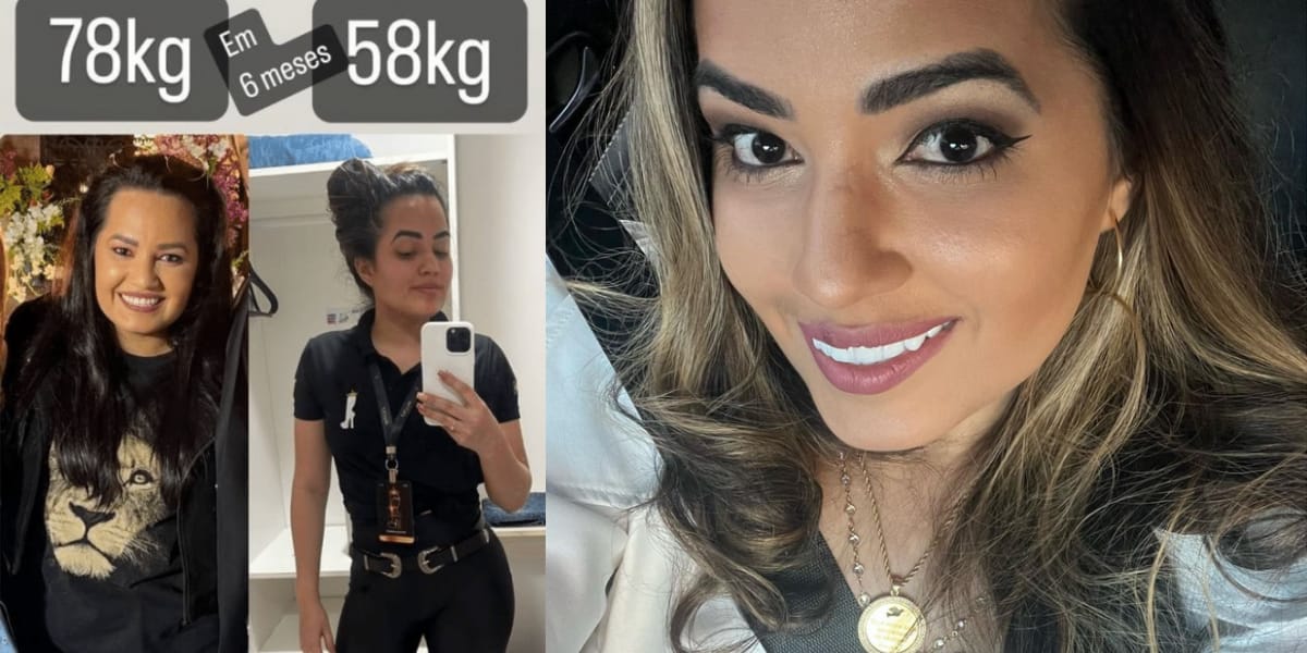 Natalia Sarraff mostra antes e depois, após perder 20kgs (Reprodução: Instagram)