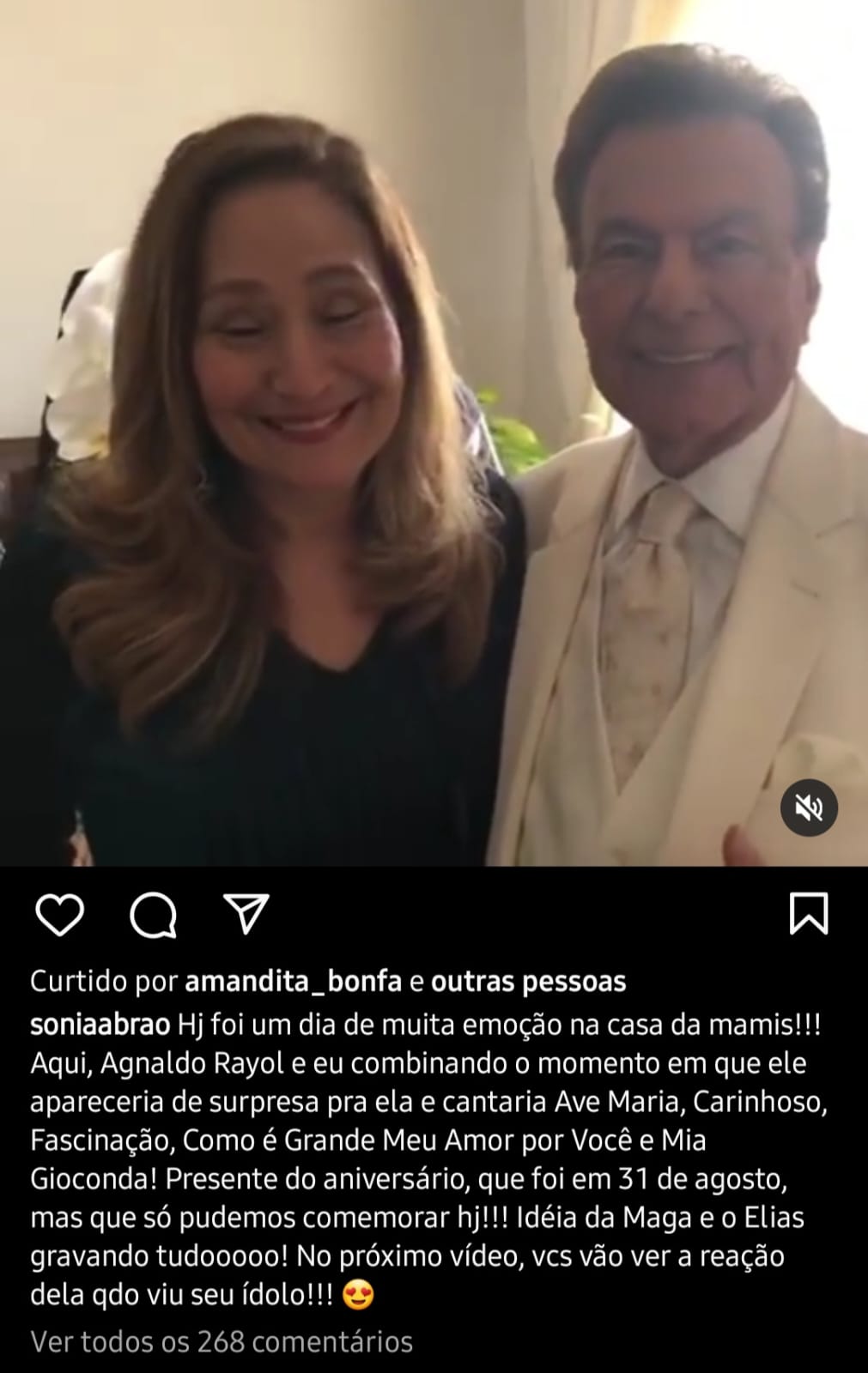 Publicação de Sônia Abrão (Foto: Reprodução/Instagram)