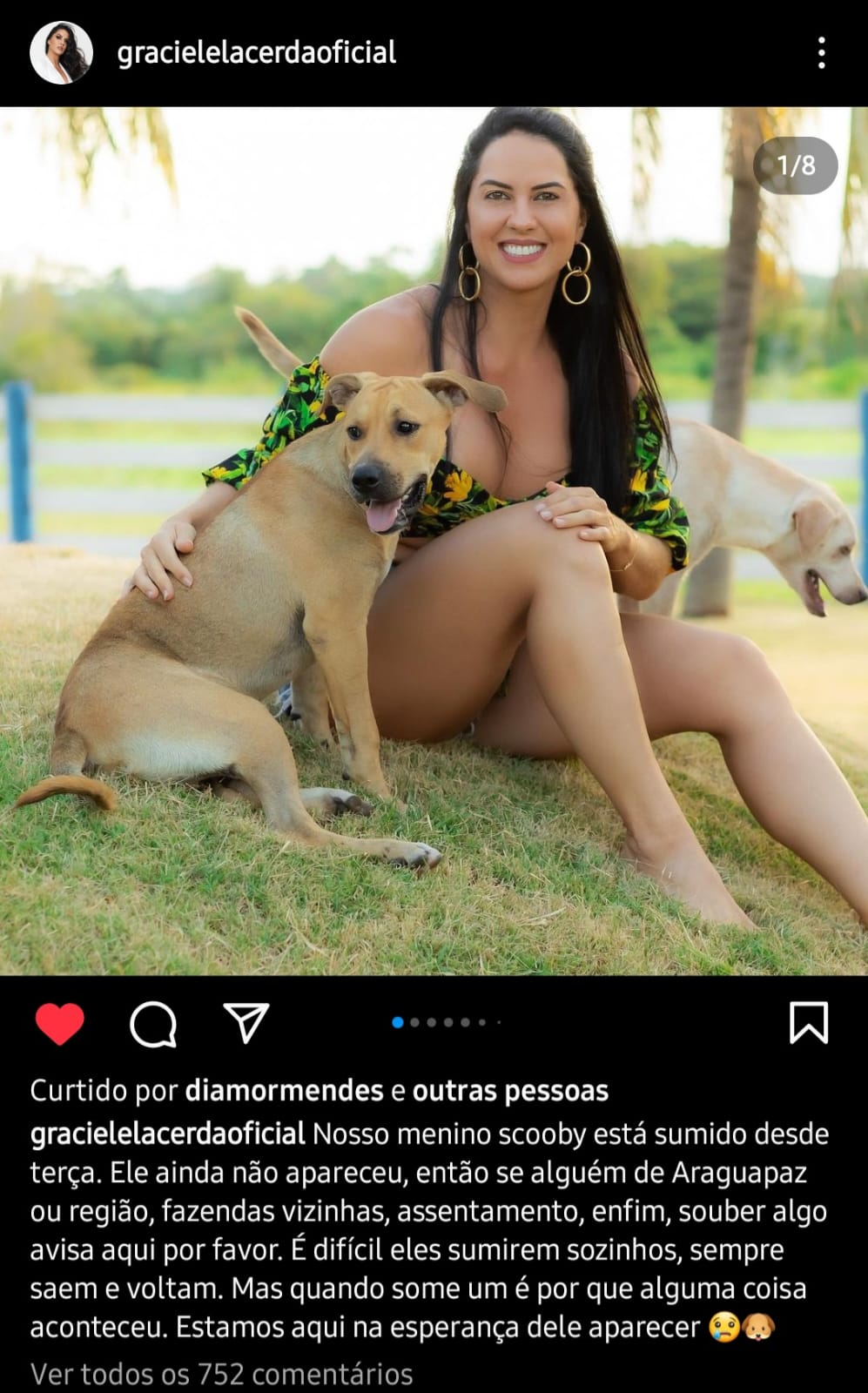 Publicação de Graciele Lacerda (Foto: Reprodução/ Instagram)