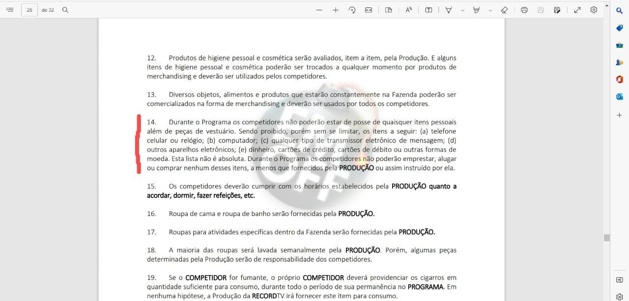 Contrato da Fazenda é exposto por Erlan Bastos (Reprodução)