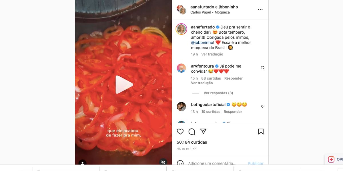 Ana Furtado expõe vídeo de Boninho cozinhando (Reprodução)