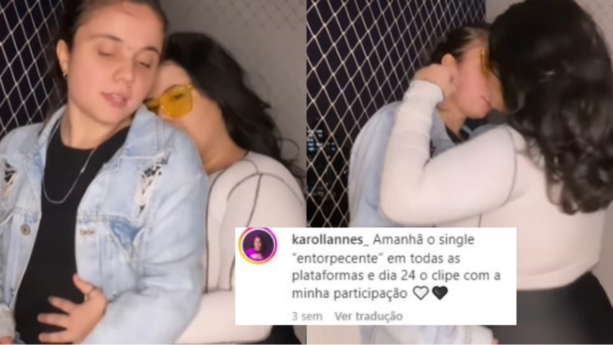 Ana Karolina Lannes agarra mulher, simula possível beijo e explica motivo do vídeo