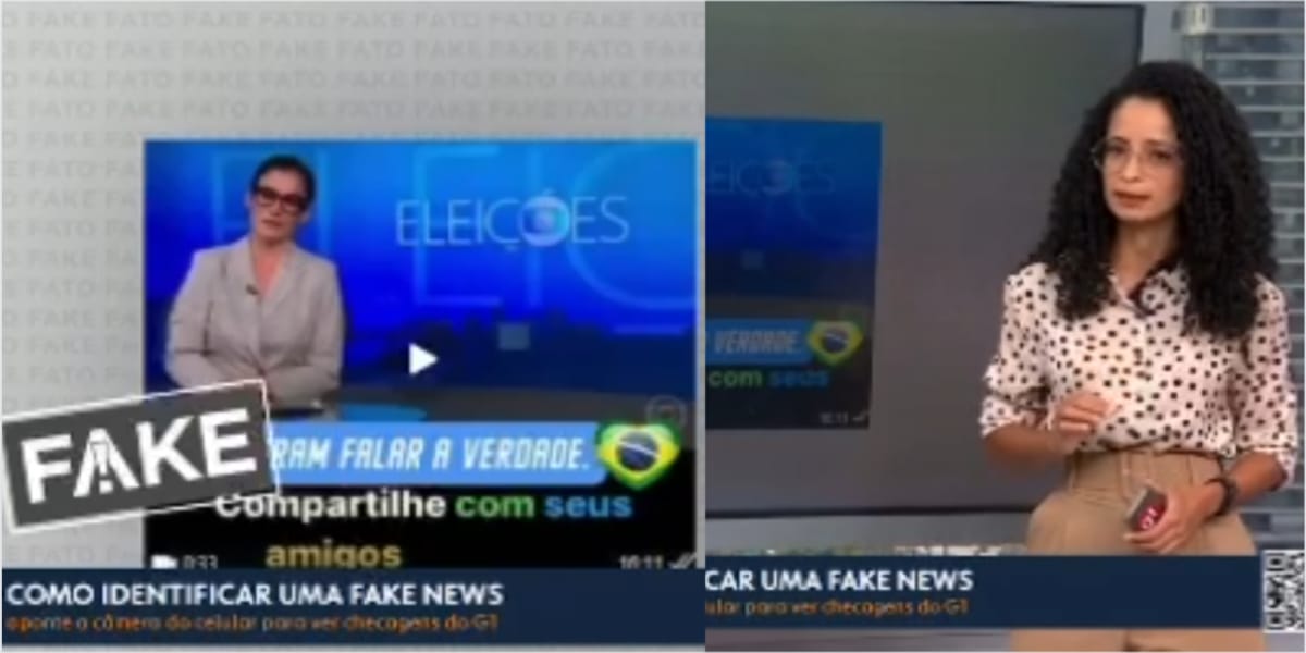 Clara Velasco explica sobre fake news e usa exemplo com Jornal Nacional (Reprodução: Globo)