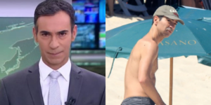 Imagem do post César Tralli, flagrado só de sunga, dá o que falar ao exibir corpão e parte gigante rouba atenção