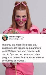 Ex-empresário de Deborah Albuquerque expõe podres da peoa para entrar no reality show rural da Record TV, A Fazenda 14 (Foto: Reprodução / Twitter)