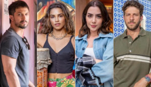 Rômulo Estrela, Lucy Alves, Jade Picon e Chay Suede são protagonistas de Travessia (Foto: Reprodução / Globo)