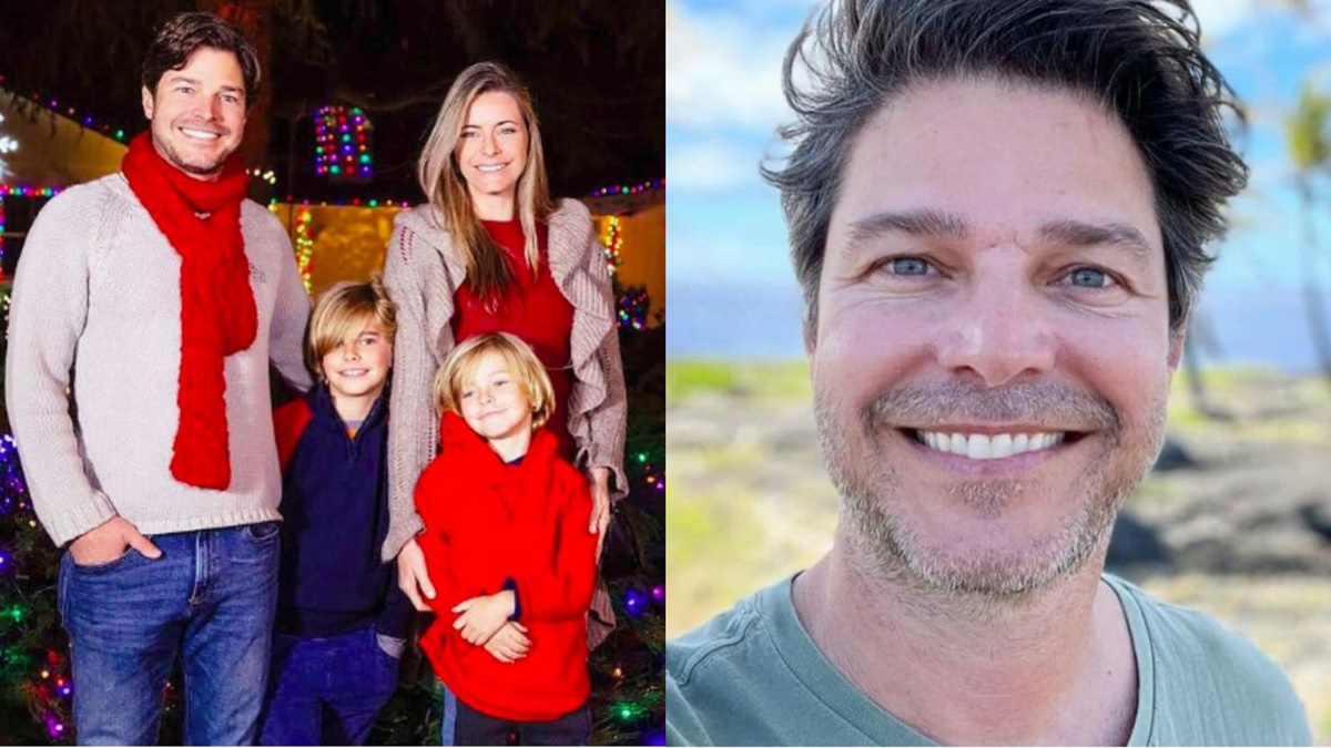 Erik Marmo com sua linda família nos Estados Unidos e atualmente, aos 46 anos