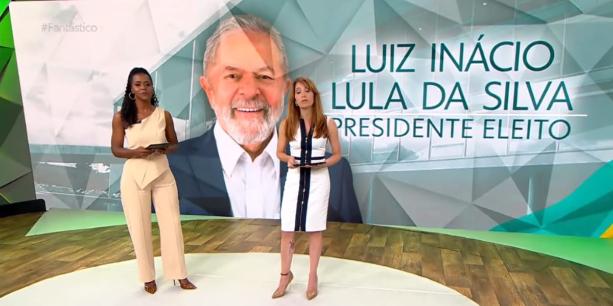 Poliana Abritta e Maju Coutinho encerram Fantástico falando da vitória de Lula nas eleições (Reprodução: Globo)