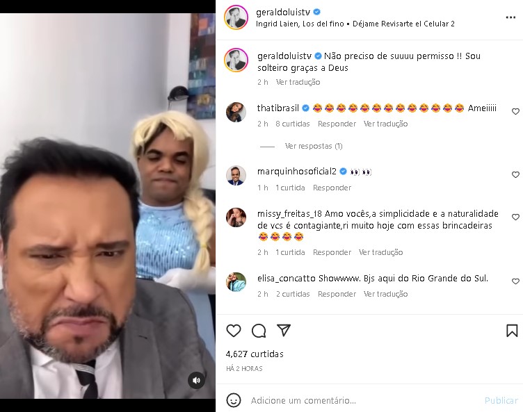 Geraldo Luís decidiu confirmar que estava solteiro e surpreendeu (Foto: Reprodução/ Instagram)