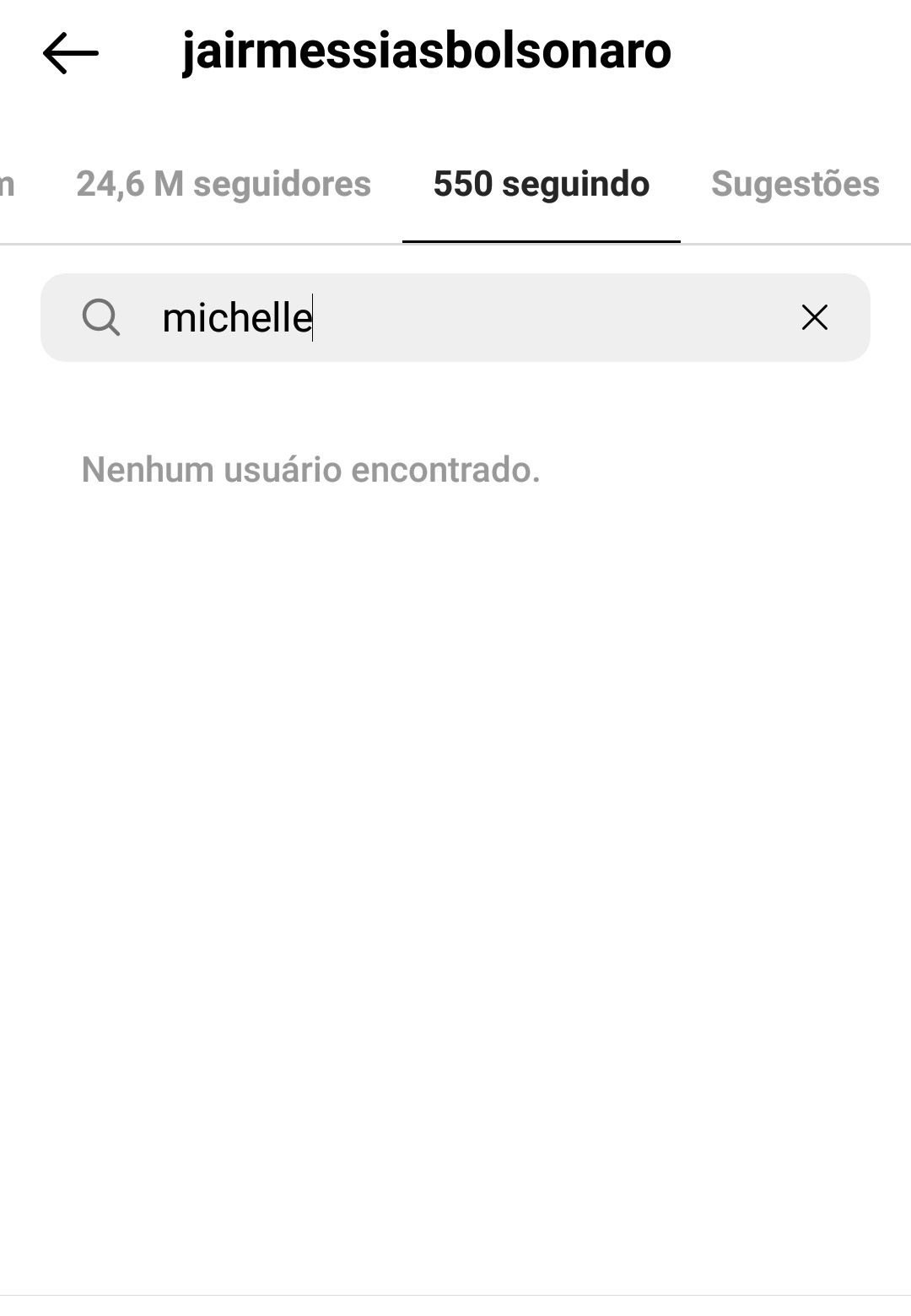 Crise? Unfollow de Jair Bolsonaro e sua esposa Michelle aconteceu antes mesmo do presidente perder a campanha para Lula  - Reprodução