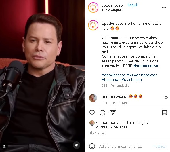 Marcão do Povo revelou conversa que teve com Silvio Santos em camarim (Foto: Reprodução/ Instagram)