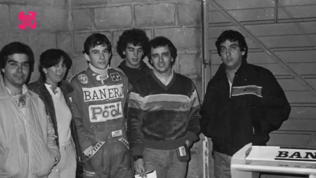 Galvão Bueno no dia em que conheceu Ayrton Senna, eles ficaram muito próximos desde então (Foto Reprodução/Internet) 