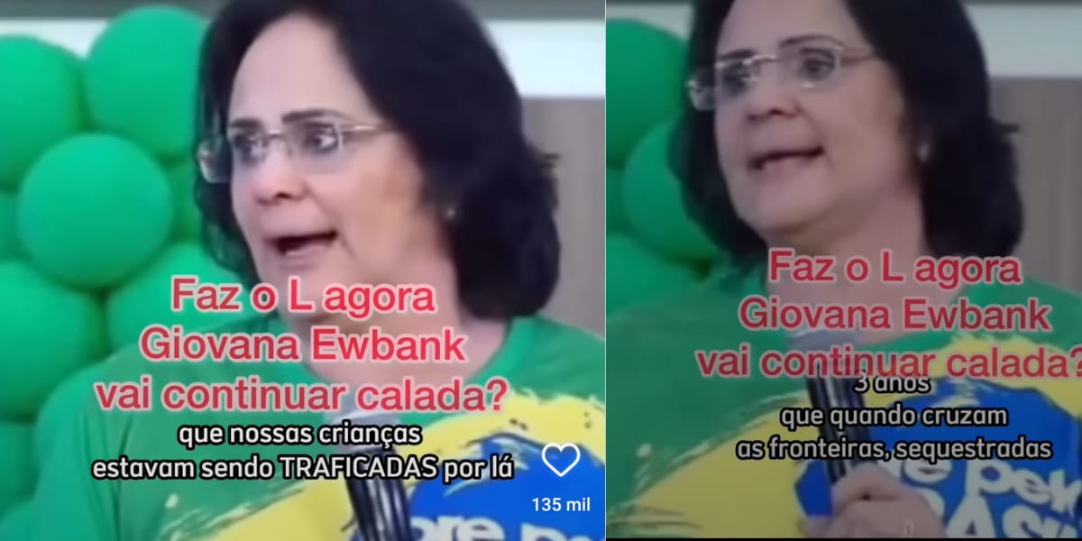 Ministra Damares faz grave acusação sobre tráfico de crianças brasileiras (Reprodução: Instagram)