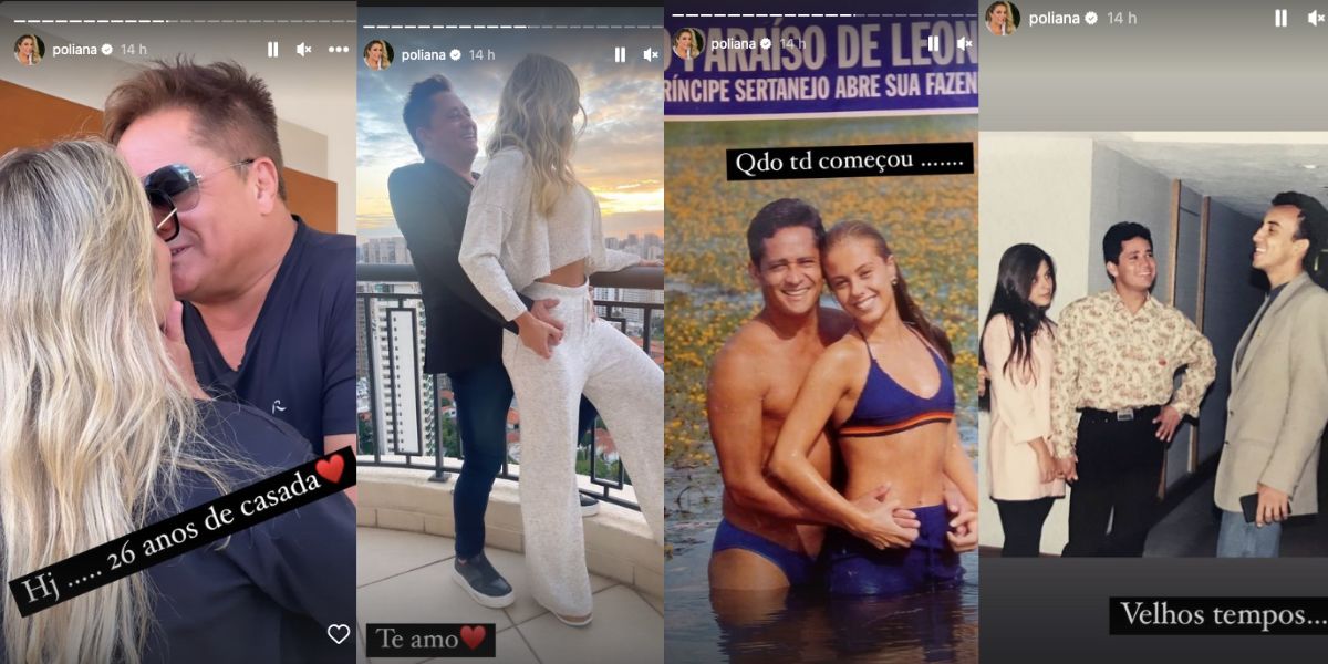 Poliana Rocha e Leonardo celebram 26 anos de casados (Reprodução)