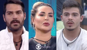 Enquete A Fazenda 14: Shay, Deolane e Thomaz e estão na roça; vote em quem você quer que fique nesta quinta-feira (20) (Foto: Reprodução / PlayPlus / Montagem TV Foco)