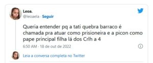 Público comentou escalação de Tati Quebra Barraco na novela das nove da Globo (Foto: Reprodução / Twitter)