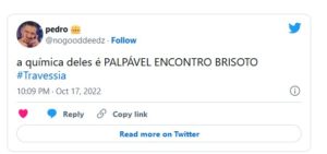 Com Brasil aflito ao ver Brisa fugindo de linchamento, Travessia inicia semana com ibope nas alturas nesta segunda-feira (17) (Foto: Reprodução / Twitter)