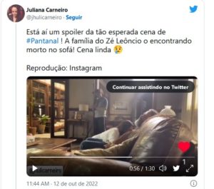 Cena importante da morte de José Leôncio cortada do último capítulo de Pantanal viraliza e causa indignação: "Erro" (Foto: Reprodução / Twitter)