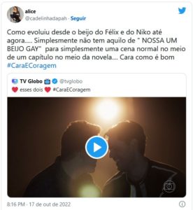 Web ficou em polvorosa com cena de beijo gay em Cara e Coragem (Foto: Reprodução / Twitter)