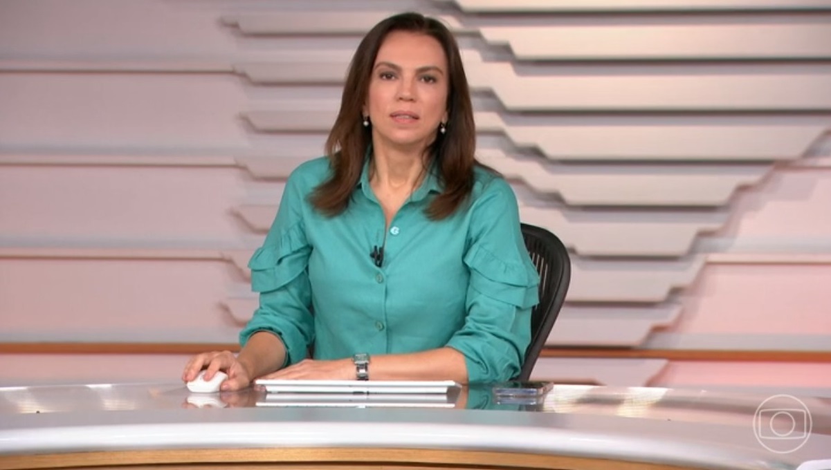 Ana Paula Araújo para a programação da Globo com notícia grave