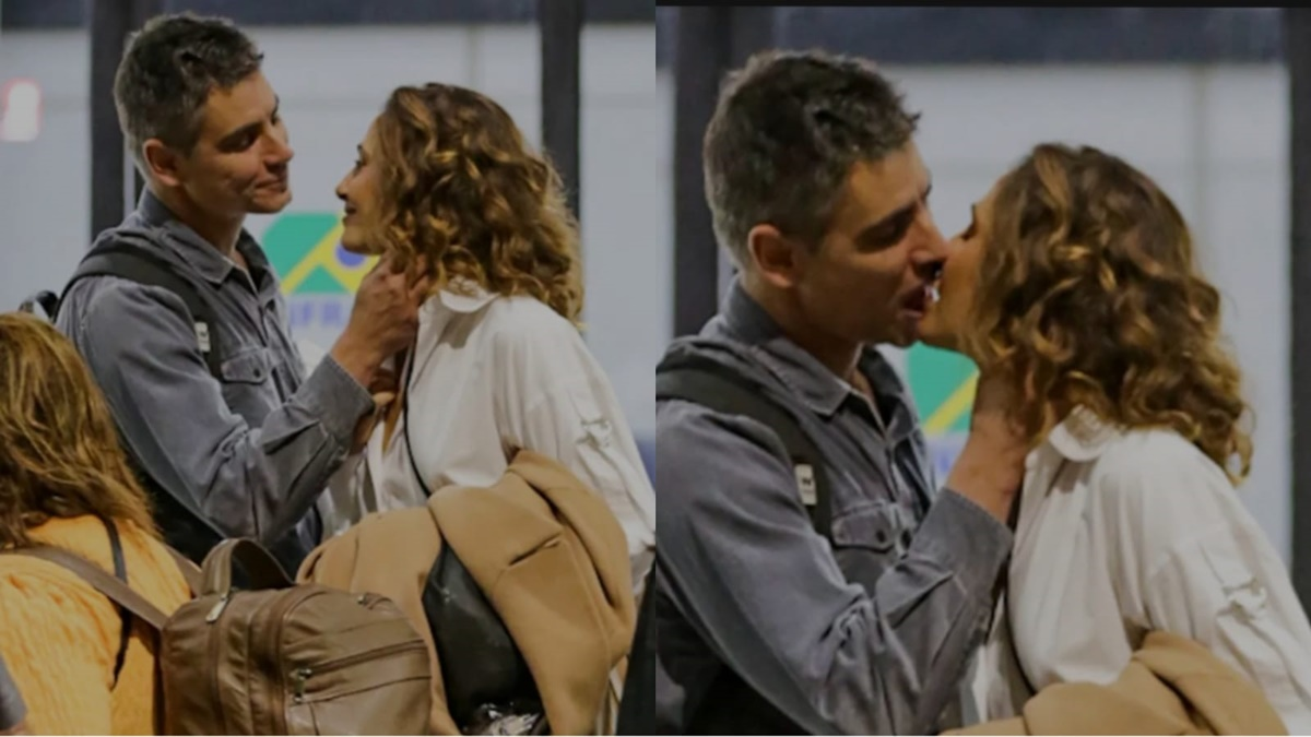 Camila Pitanga surgiu aos beijos com seu grande amor, Patrick Pessoa, em aeroporto do Rio de Janeiro 