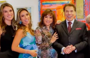 Rebeca Abravanel, Patrícia Abravanel, Irís Abravanel e Silvio Santos devem ficar longe dos estúdios do SBT até março de 2023- Foto: Reprodução