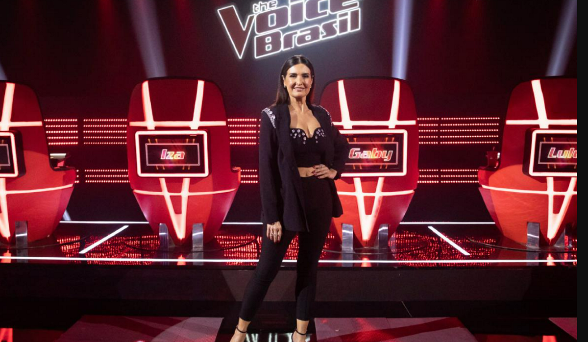 A apresentadora durante as gravações do The Voice Brasil- Foto: Divulgação