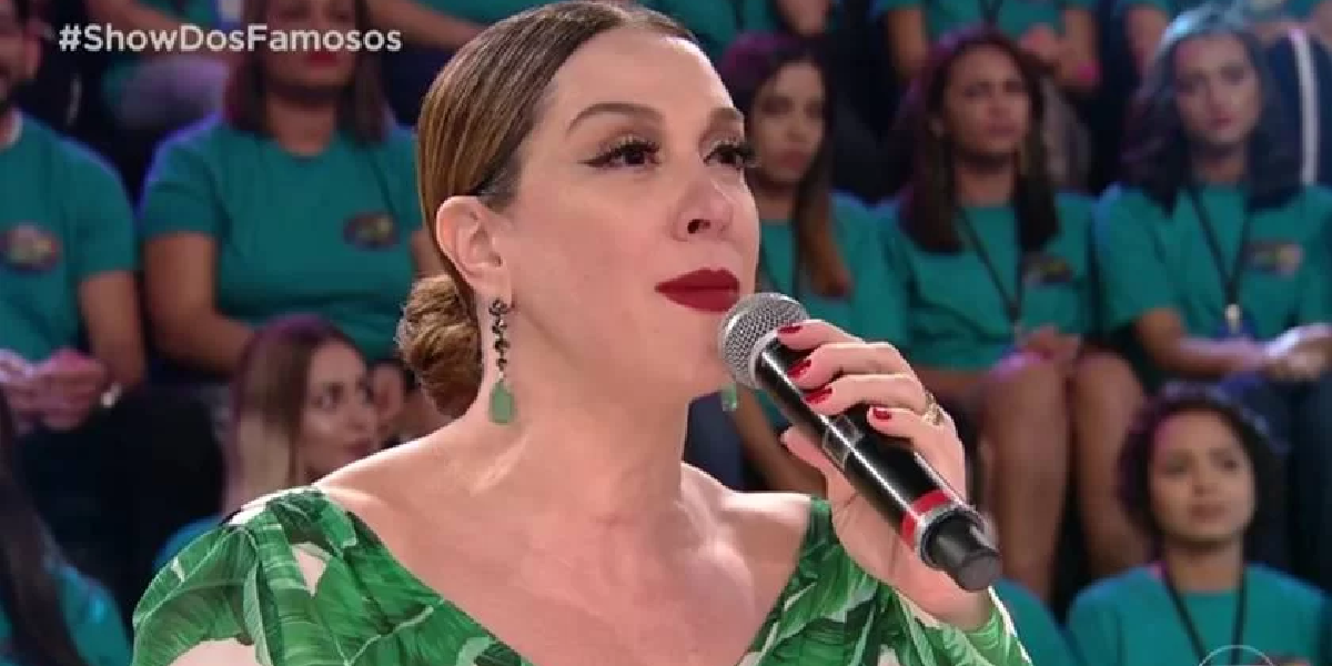 Claudia Raia no Domingão com Huck (Foto: Reprodução/ Globo)