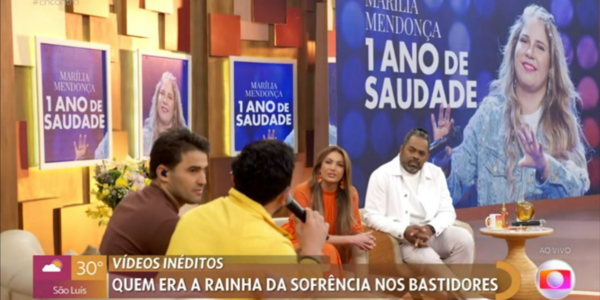 Homenagem à Marília Mendonça foi feita em uma edição do programa "Encontro" da Globo (Foto Reprodução/Internet)