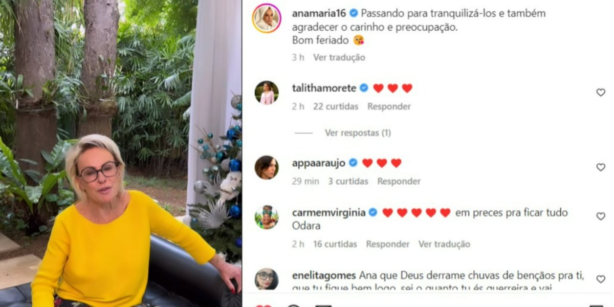 Ana Maria Braga assumiu que fez cirurgia (Foto: Reprodução/Instagram)