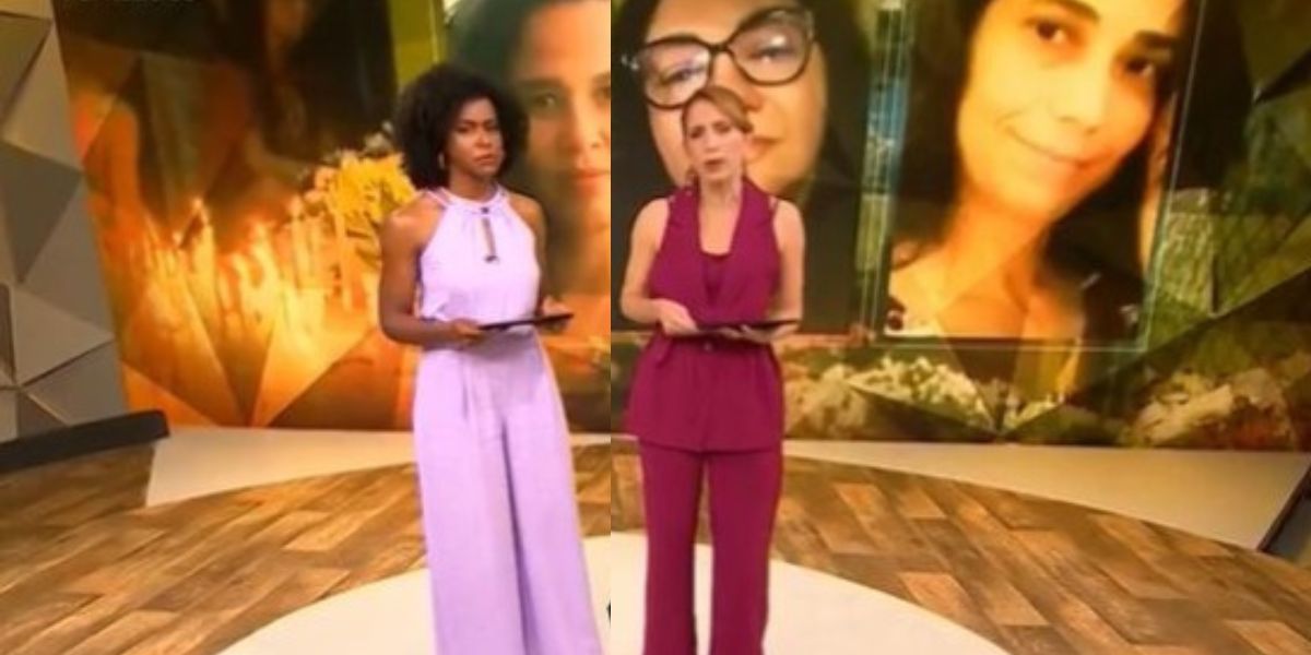 O Fantástico, da Globo, apresentado por Maju Coutinho e Poliana Abritta, noticia tragédia que deixou o Brasil em choque  - Foto Reprodução