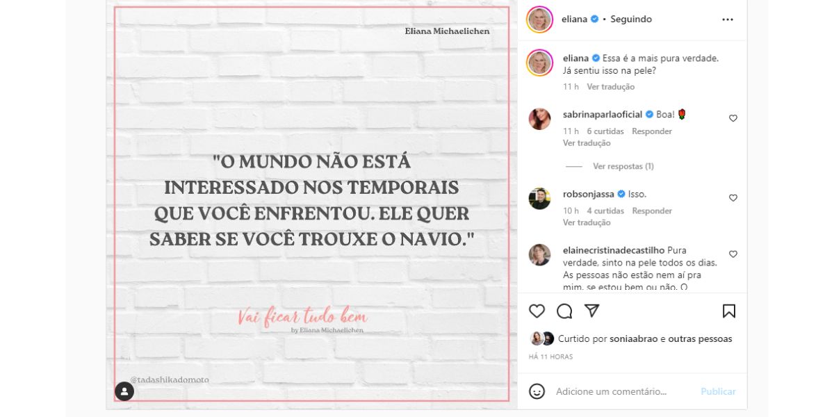 Eliana faz desabafo nas redes sociais sobre dificuldades