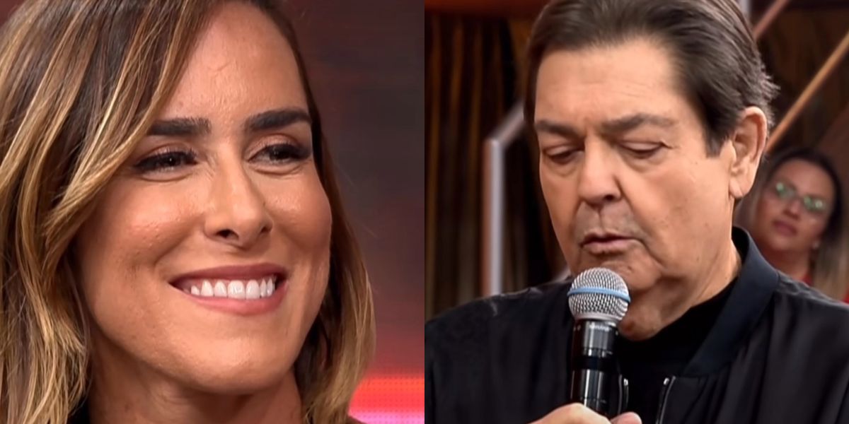 Faustão faz pergunta indiscreta à Natalia Guitler