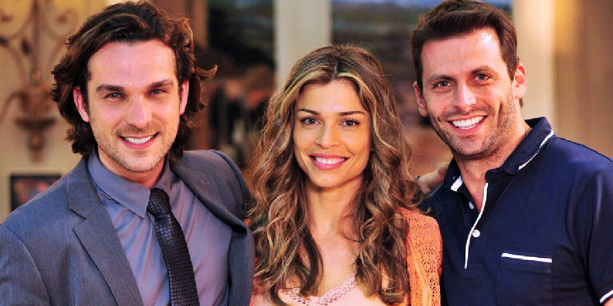 Igor Rickli, Grazi Massafera e Henri Castelli em "Flor do Caribe" (Foto: Reprodução/Globo)