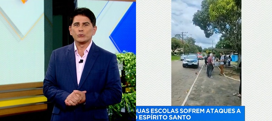 Hoje Em Dia mostrou imagens do ataque a duas escolas no Espirito Santo