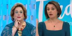 Catia Fonseca e Mamma Bruschetta já se desentenderam em programa (Reprodução)