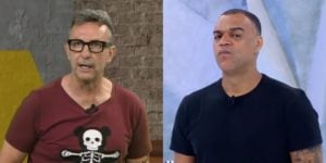 Neto e Denílson têm inimizade pública declarada na Band (Montagem TV Foco: Fotos Reprodução Youtube/Band)