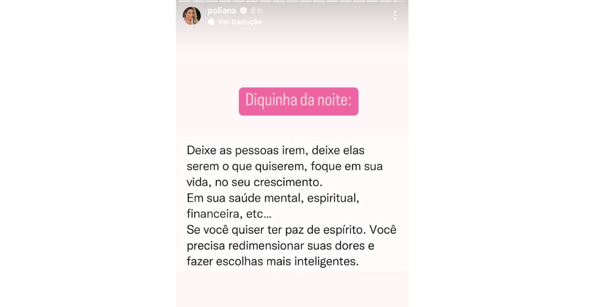 Poliana Rocha entrega desabafo decisivo nas redes sociais