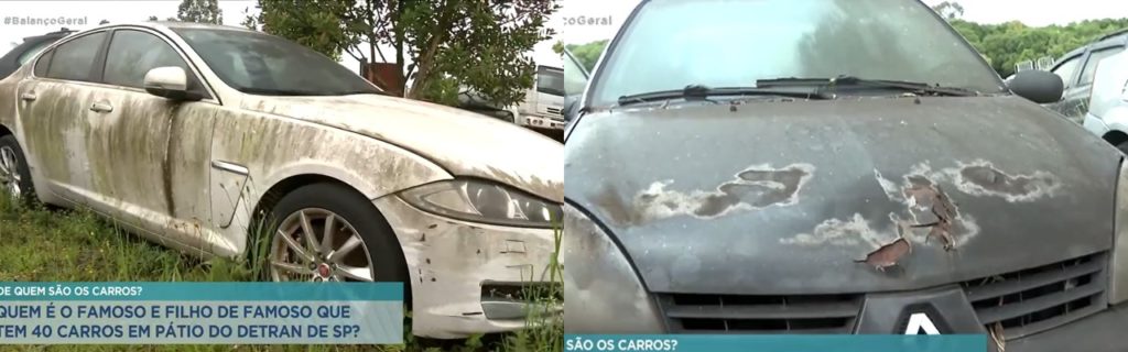 Record mostrou carros apreendidos de Edinho, filho de Pelé