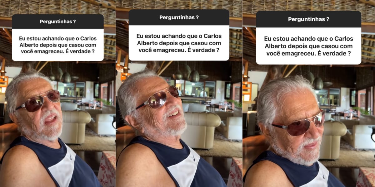 Carlos Alberto revela que perdeu quase 10kgs após se casar com Renata Domingues (Reprodução: Instagram)